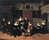Adriaen Van Ostade Famous Paintings - Portrait of a Family